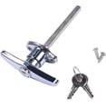 thumbnail image 1 of Garage Door Keyed T-Handle Lock kit Universal Replacement, 1 of 5