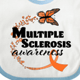 thumbnail image 4 of Inktastic Multiple Sclerosis Awareness Butterfly Ribbon Boys or Girls Baby Bib, 4 of 4