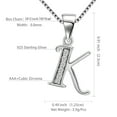 thumbnail image 4 of Juwaliy Women Letter Necklace K Pendant,925 Sterling Silver Initial Charm Iced Out Monogram Personalized Alphabet Name Jewelry Gift for Mother Wife Daughter, 4 of 9