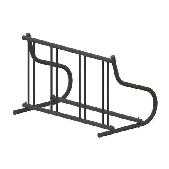 Madrax Bike Rack,1-Sided,4-Bike,48 in.,Black QS-GR114-B