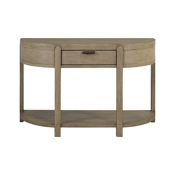 Curved 1-Drawer Console Table - Toffee