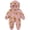 Pink, variant on Maqroz Animal Print Boys Girls Fleece Jumpsuit Long Sleeve Hooded Romper Cute Cubby Graphic Loungewear with Zip