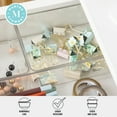 thumbnail image 4 of Martha Stewart Grady Set of 3 Clear Plastic Stackable Storage Boxes with Light Natural Paulownia Wood Lids, 4 of 10