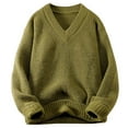 thumbnail image 2 of Wancir 2025 Chunky Knitting Sweater Pullover for Men Casual V Neck Jumpers Long Sleeve Oversized Sweaters Thermal Knit Tops, 2 of 6