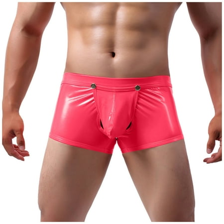 

Men Lingerie Nightgown Sleepwear Thong Leather Shorts Boxer Briefs Men s Fashion Handsome Underwear Underpants Nightwear