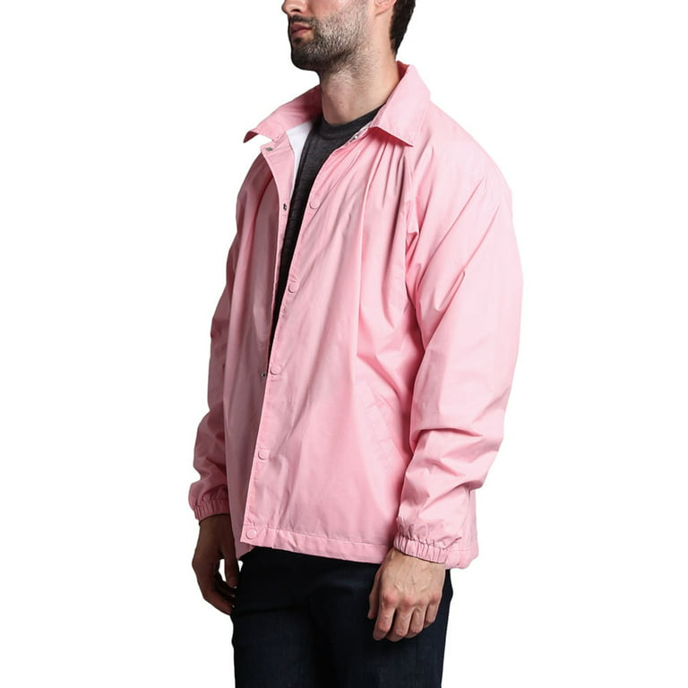 Men's Waterproof Windbreaker Jacket VOS - Pink - 2X-Large