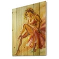 thumbnail image 2 of Designart 'Warm Coloured Flamenco Woman Dancer' Modern Print on Natural Pine Wood, 2 of 5