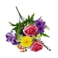 thumbnail image 5 of Mainstays 20 Inch Fuchsia Hydrangea Mix Artificial Bouquet for Indoor Decor, 5 of 8
