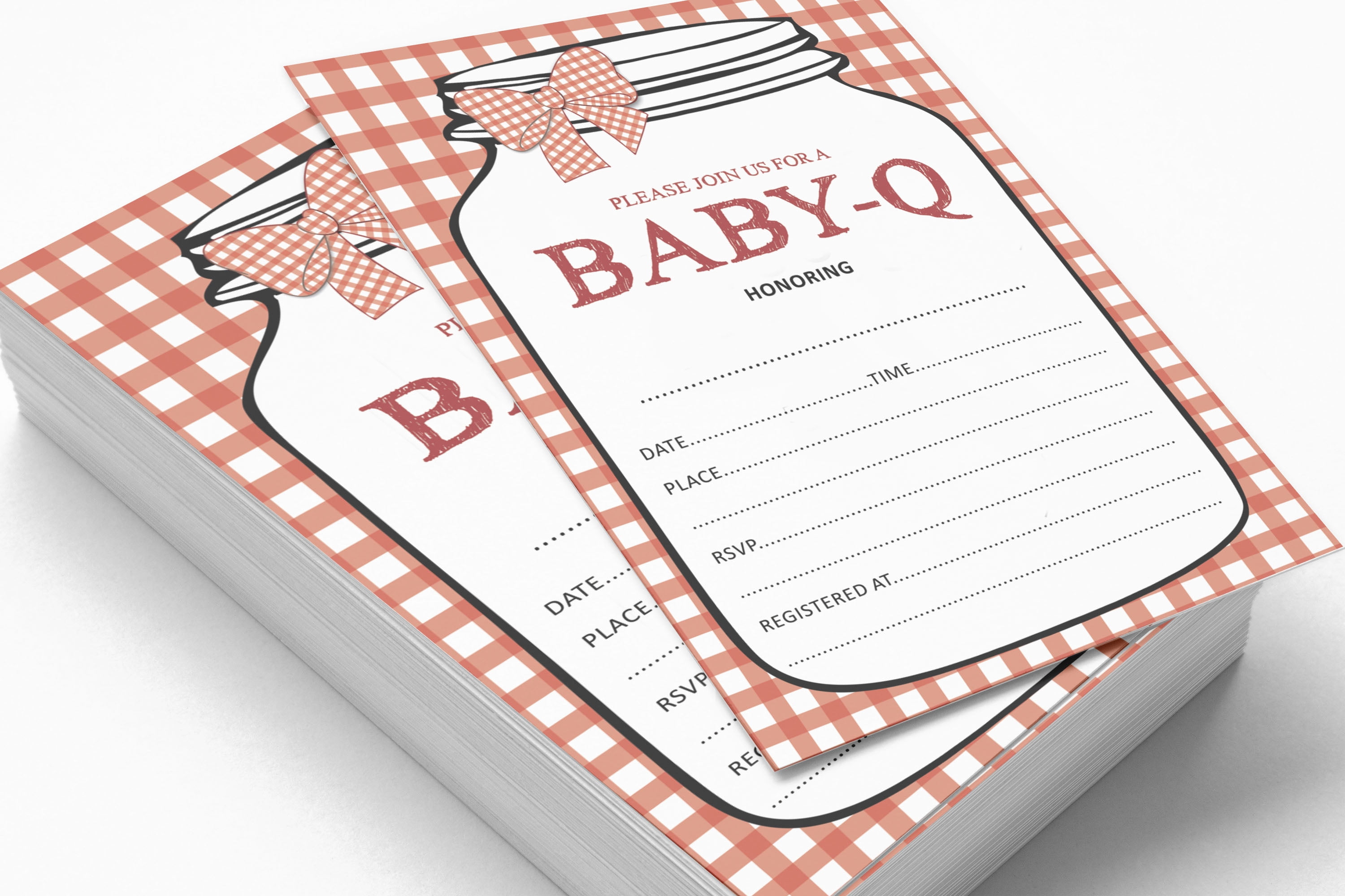 Inkdotpot Set Of 30BBQ Baby Shower Invitations-Diaper Raffle Tickets And Baby Shower Book Request Cards Gender Neutral Invites Its A Boy Its A Girl