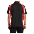thumbnail image 2 of Yellow Rooster Men's Tricolor Micropique Sport-Wick® Polo Black/ True Red/ White 3XL, 2 of 8