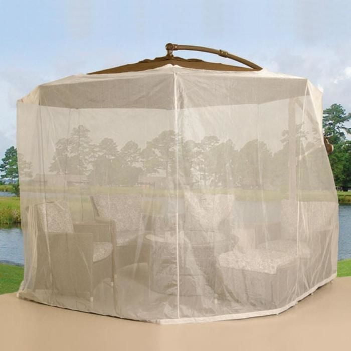 Square Offset Patio Umbrella With Netting Patio Ideas