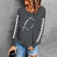 thumbnail image 3 of Bouanq Women's Football Game Day Print Casual Sweatshirt Football Grandma Sweatshirt Football Lover, 3 of 7