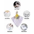 thumbnail image 6 of Boanket Easter Bunny Pink, Cloth Napkins Set of 8, Holiday Napkins for Baby Shower, Buffalo Plaid Tulip Floral Easter Eggs Washable Reusable Dinner Napkins for Cocktail Wedding Party, 20 x 20 Inch, 6 of 7