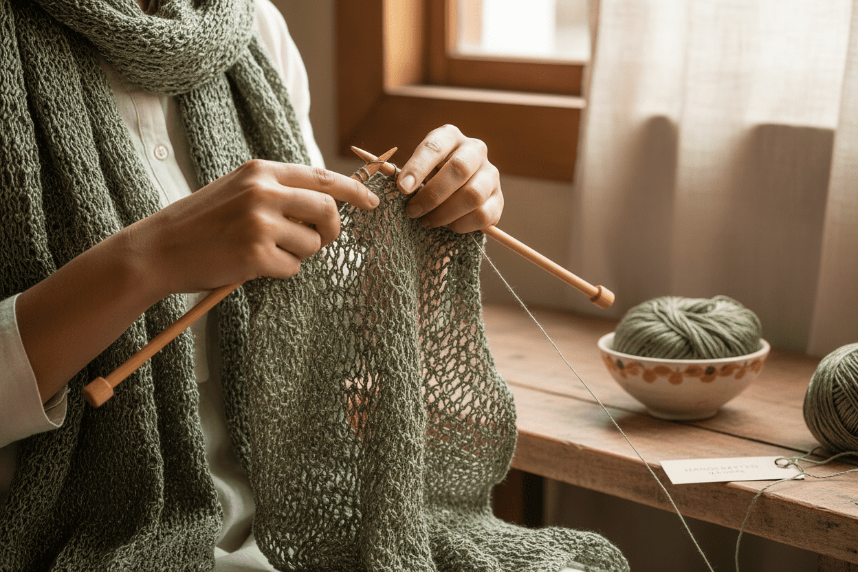 Knitsilk 3 Ply 100% Mulberry Silk Lace Weight Yarn | Perfect for Knitting & Crocheting and Weaving | Fine Quality Silk Yarn for Luxurious Creating Projects.(50 Grams – 260 Yards, Olive)(Pack of 2)