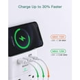 thumbnail image 2 of miduoudo-Multi Prise de Courant - Barre d'Alimentation avec Parasurtenseur Mural avec Rallonge de 12 Prises - 3 Côtés et 3 Ports USB (1 USB-C), Multiprise pour Maison, Bureau, Hôtel, Blanc, 2 of 4