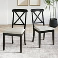 thumbnail image 2 of Castle Place Elegant Wooden Dining Chair, Set of 2, Black, 2 of 8