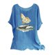 thumbnail image 1 of Vestidos Casuales Para Mujer, Blusas De Mujer De Moda Camisetas estampadas de moda para mujer, blusas casuales de lino holgadas de manga corta con cuello redondo y raglán, 1 of 7
