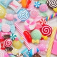 thumbnail image 2 of 30 Pcs DIY Scrapbooking Phone Case Decor Crafts Miniature Fake Resin Lollipop Candy Accessories, 2 of 5