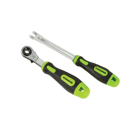 Air Brake Slack Adjusters - STEELMAN 79433 2-Piece Automatic Slack Adjuster Release Tool and Wrench Set for Meritor Air Brakes