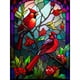 thumbnail image 1 of Pintura de diamante 5D DIY Full Round Drill Vitral Cardinal Kit (B6718), 1 of 9