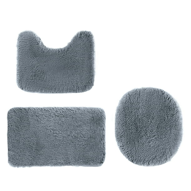 Alfombras de baño, alfombras para sala de estar, alfombra de área, alfombra de baño de color sólido, juego de 3 alfombras de baño para 3 piezas, alfombrillas de inodoro universales, suaves, cómodas, c