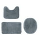 thumbnail image 2 of Juego de 3 Alfombras de Baño de Color Liso: Suaves Alfombras de Terciopelo Antideslizantes, Absorbentes y Lavables a Máquina. Disponibles En Varios Tamaños y Colores (Gris Oscuro, Azul y Rojo)., 2 of 7
