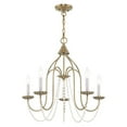 thumbnail image 3 of Livex Lighting  Alessia 5-Light Chandelier - 24"Dia. x 23"H - 24"Dia. x 23"H Antique Brass Antiqued, 3 of 9
