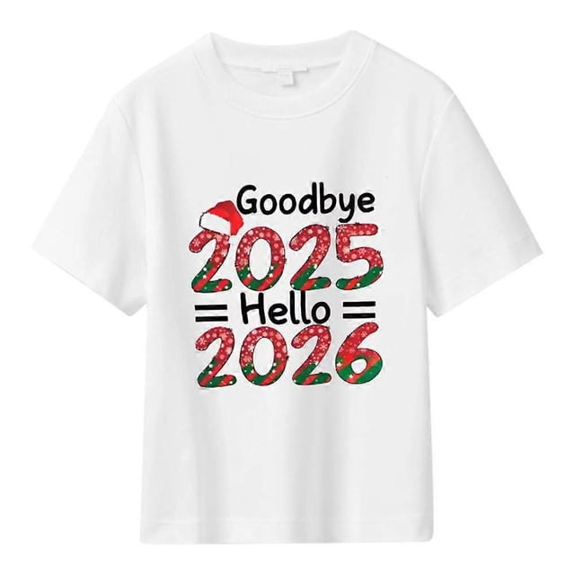 Men's T-shirt Goodbye 2025 Hello 2026 Year Design Daily Wear Clothing