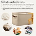 thumbnail image 6 of IAUYY Set of 1 Storage Cubes with Handles-Not Prone to Deformation Canvas Storage Baskets for Bedroom Closet Living Room Decorative Storage Baskets Light Brown As The Background, 6 of 9