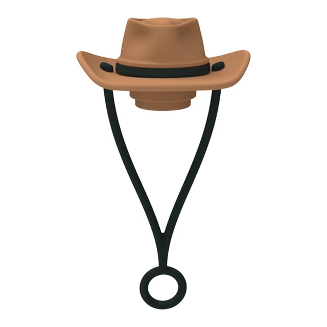Lanière Chapeau de Cowboy Couvercle en Silicone avec Paille - Réutilisable pour Tasses