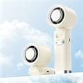 thumbnail image 6 of DtchenguaPortable Handheld Turbo Fan - 3 Gear High Speed Rechargeable Mini Personal Hand Fan Blow Cold Air, Battery Operated Travel Essentials, Beach Vacation, Gifts for Women, Men (White), 6 of 6