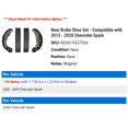thumbnail image 2 of Rear Brake Shoe Set - Compatible with 2013 - 2020 Chevy Spark 2014 2015 2016 2017 2018 2019, 2 of 2