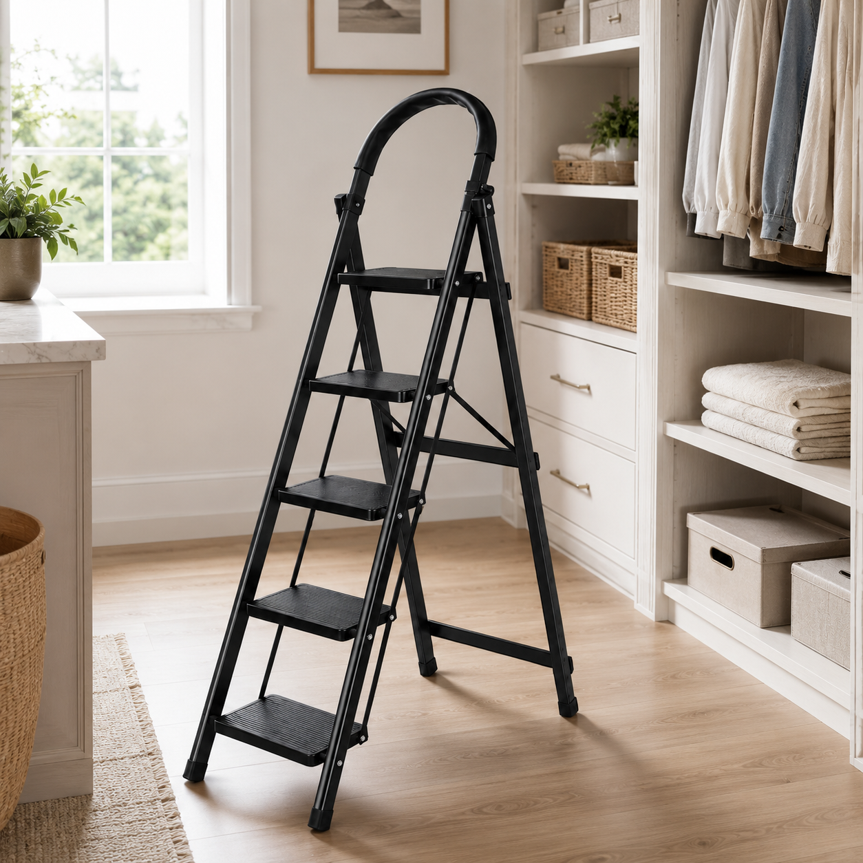 Liferecord 5-Step Folding Ladder with Cushioned Handle photo 4