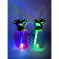 thumbnail image 2 of LED Light Up Pineapple Luau Yard Party Cups - 2 Pack - for Margaritas, Cold Drinks, Frozen Drinks, Fun Drinks, Kids Parties - Light Up Tumbler With Straw, 2 of 4