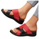 thumbnail image 2 of MKLEKYY Sandalias Antiderrapantes para Mujer, Informales, Con Tacón de Pendiente, Suela Gruesa, Con Bloques de Color, Talla Grande, 2 of 4
