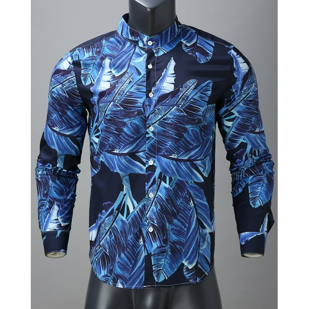 Camisas Vaqueras Para Hombre XXL Camisa de hombre Camisa de de vacaciones Tops Blue 3XL Walmart en linea