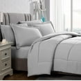 thumbnail image 2 of American Home Collection Comforter Set - Extra Soft Microfiber - 3 Piece Comforter and Pillow Shams Set - Full/Queen, Grey, 2 of 8