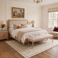 thumbnail image 4 of KUETH 9X12 Machine Washable Area Rug, Low Pile Non-Slip Backing Carpet for Living Room and Bedroom, Pet-Friendly Vintage Floral Medallion Rug, Beige, 4 of 7