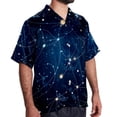 thumbnail image 2 of Virgo Constellation Men's Button Down Casual Hawaiian Print Short Sleeve Summer Beach Shirt, 2 of 6