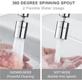 thumbnail image 2 of WOWMTN Water Faucet Stainless Steel Rotated Sprayer Black Copper Casting Body, 2 of 5