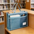 thumbnail image 4 of Bolso de malla con cordón y cremallera – Bolsa organizadora de malla de nailon, diseño transparente, gran capacidad para almacenamiento de material de arte, libros, viajes, uso diario, 4 of 6