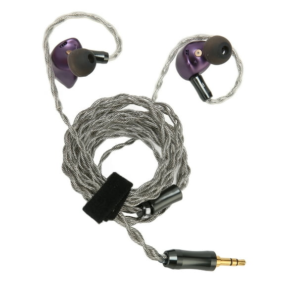 In - Ear Monitor Headphones, Dynamic Dual Driver Wired Earbuds With Detachable Cable, HiFi Earphones With Bass Normal And Treble Modes, For Musician, Purple