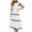 #127-White, variant on UsYezik Sundresses for Women 2025 Trendy Ruffle Short Sleeve Casual Summer Smocked Crew Neck Long Maxi Sundress Tiered Flowy Pocket Dresses White XXL