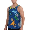 thumbnail image 2 of Easygdp Dinosaur In Space Men's Tank Top, Sleeveless Muscle T Shirts, Breathable, Quick-Dry, Loose for Gym, Running, Fitness - XX-Large, 2 of 9