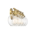 thumbnail image 5 of Carson 4-Light Bathroom Vanity Light in Warm Brass, 5 of 5