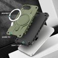 thumbnail image 4 of Allytechgroup Magnetic Case for iPhone 16e, Support Wireless Charging & Car Phone Mount Slim Lightweight Hard PC Shockproof Protective Back Cover Bumper for iPhone 16e, Armygreen, 4 of 7