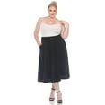 thumbnail image 2 of White Mark Women's Plus 'Tasmin' Flare Midi Skirts, 2 of 5