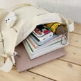 thumbnail image 5 of Hukapapa Bolso de color sólido Bolso de mujer de ocio Bolso de hombro de gran capacidad Bolso mensajero de literaturablanco, 5 of 5