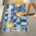 thumbnail image 2 of Yayeee Bath Rug for Bathroom Floor Non Slip Contour Fluffy Soft Absorbent Mat, 20"x24", Retro Plaid Lemon, 2 of 7