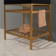 thumbnail image 6 of Nauders 30" Single Stainless Steel Vanity Console in Brushed Gold with Imperial Black Stone Countertop without Mirror, 6 of 6